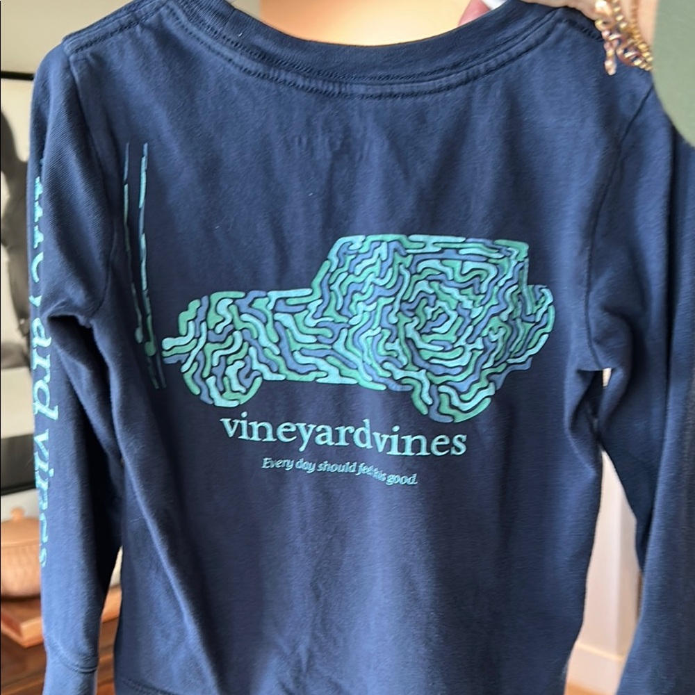 Vineyard Vines Kids Navy Long Sleeve Shirt - Picture 2 of 3